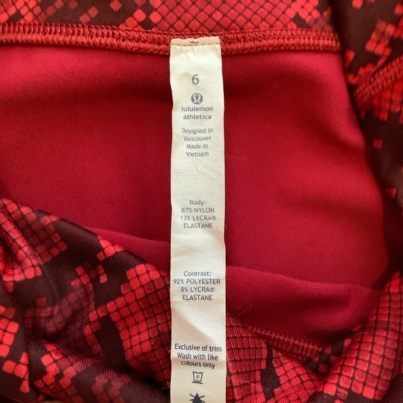 LULULEMON Cranberry Stillness Pant Size 6 - Picture 9 of 11